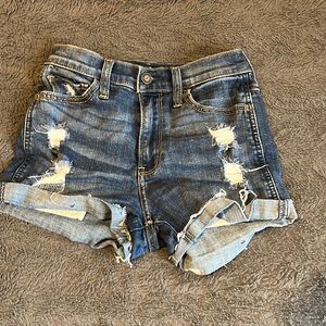 holster ripped jean shorts